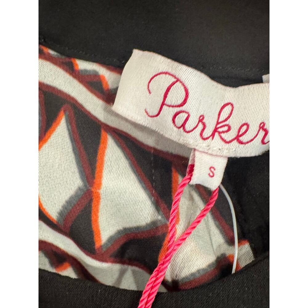NWT Parker NY Halter Mini Dress Sz Small Black White Geometric Print Sleeveless - Picture 4 of 11